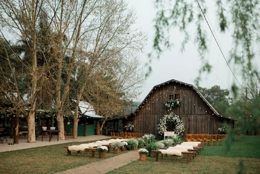 Beautiful ranch venue setup